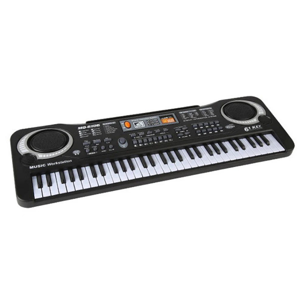 Электрический пианино многофункциональный музыкальный инструмент 61 прослушивание музыки электронное табло дети яд микрофон Kb007