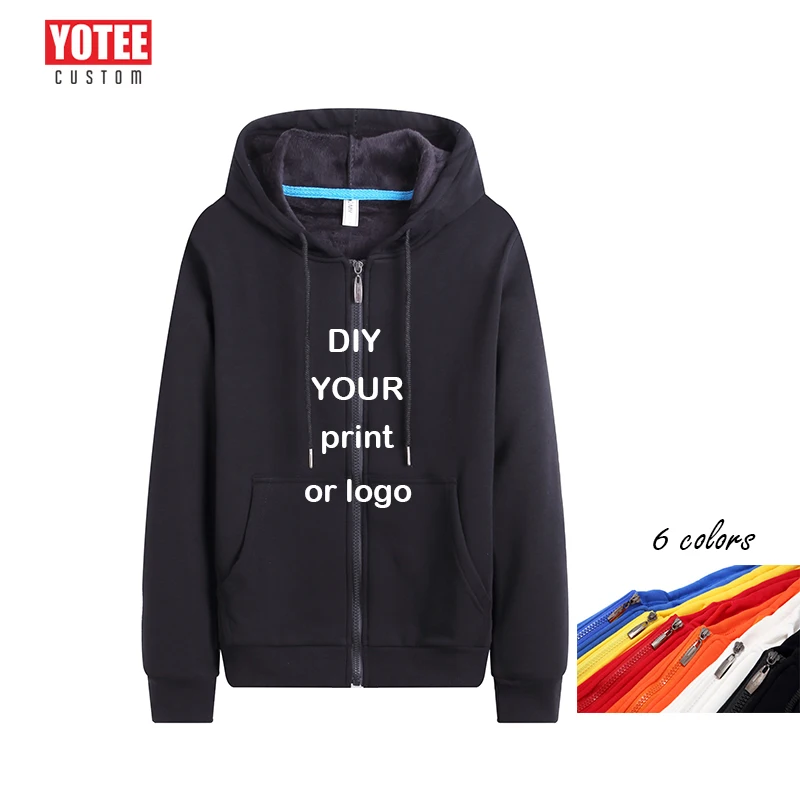

YOUTEE Zipper Hoodies Sweatshirts Autumn Winter Plus Size Long Sleeve Pocket Pullover Hoodie Female Male Casual Warm Sweatshirts