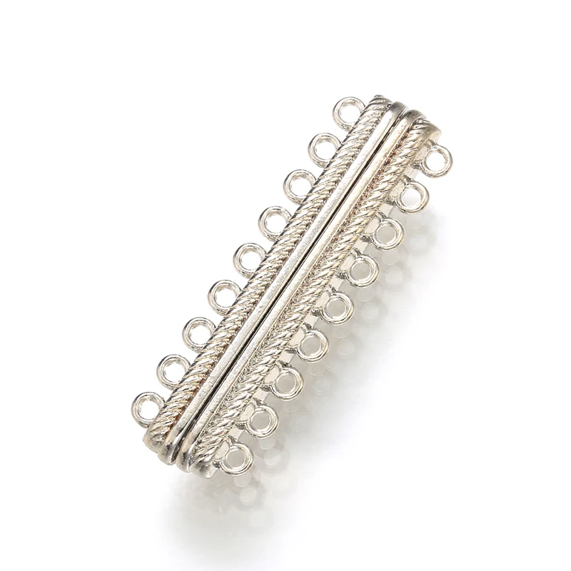 

2pcs Multi Strand 9 row Magnetic Clasp bracelet Lock For Jewelry Making findings connectors Necklace bracelet DIY Accessories
