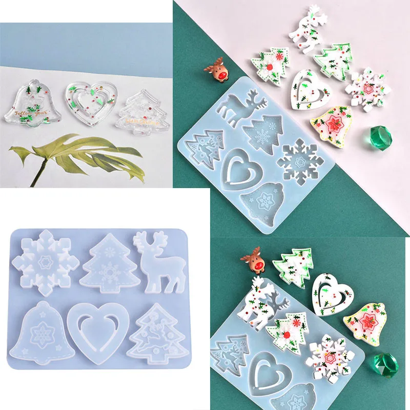 Mould DIY Hanging Decor Silicone Mold Tree Heart Casting Jewelry Epoxy Resin cloud heart flower shape tray silicone mold jewelry container resin casting mold
