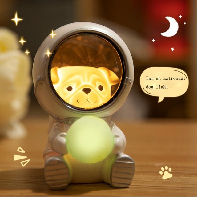 Creative Galaxy Guardian Pet Astronaut Night Light Personality Bedroom Decoration Lights Star Light Kids Toys New Year Gift