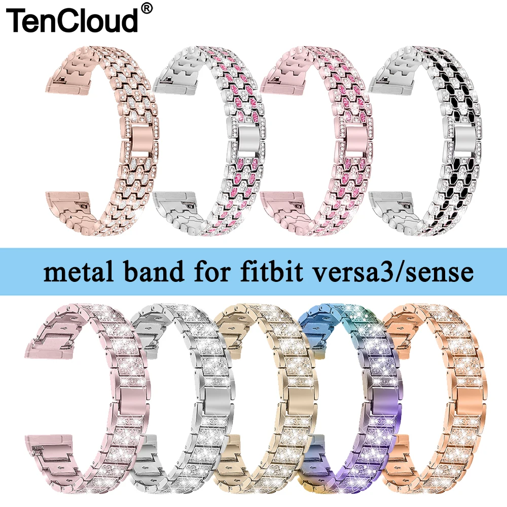

Wrist Strap For Fitbit Versa 3 Metal Bracelet For Fitbit Sense Watch Band Replacement Stainless Steel Loop Watch Accessories