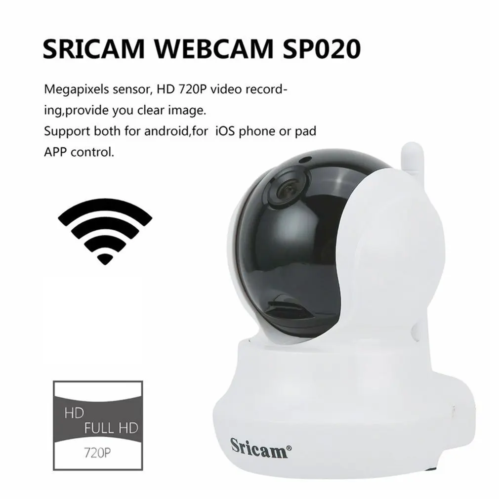 Sricam SP020 720P HD PTZ IP комнатная камера безопасности IR-CUT Wedcam WiFi Беспроводная камера для домашнего наблюдения детский монитор