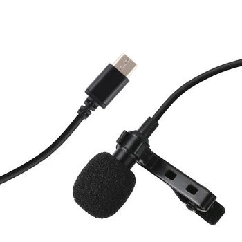

1.5m Audio Video Record Lavalier Lapel Microphone for iPhone Android Mac Vlog Mic for DSLR Camera Camcorder Recorder