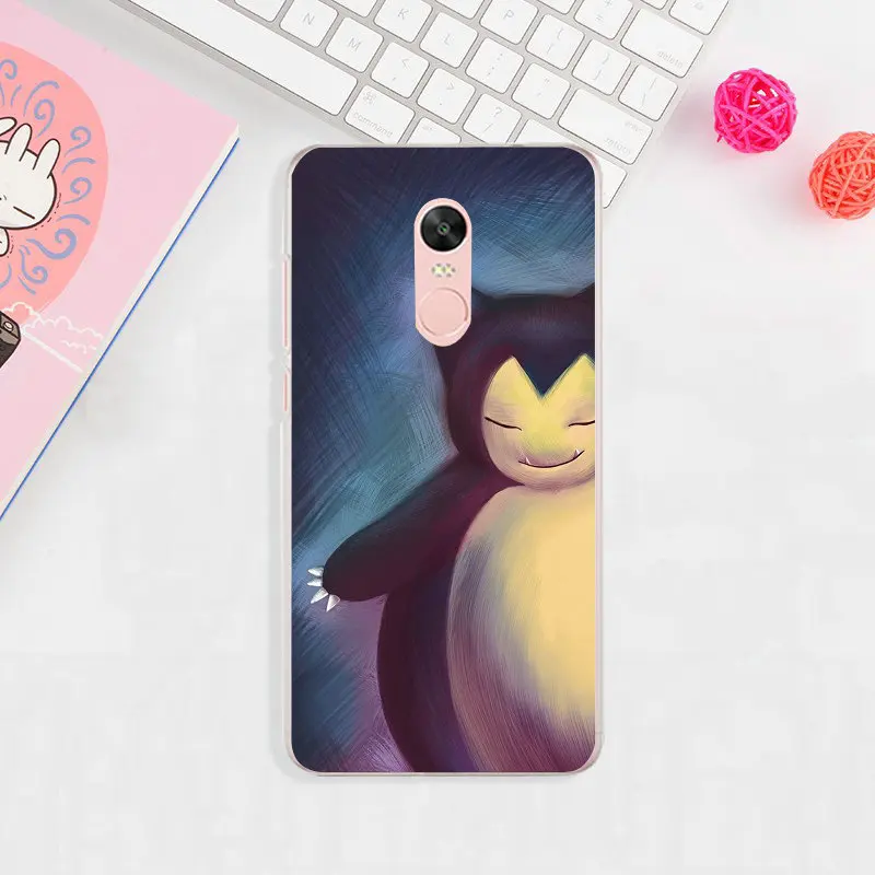 image 4 Силиконовый чехол для телефона из мягкого ТПУ с рисунком Чехлы для Xiaomi Redmi Mi Note 2 3 3S 4X 4A 5 6 5 5S 5A 6 8 A1 Pro Plus мультфильм Snorlax Покемоны - Цвет: image 4