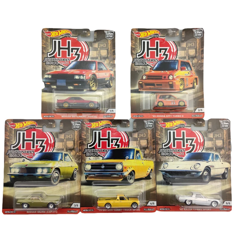 Коллекционная модель автомобиля Hot Wheels 1/64 японские исторические DATSUN MAZDA NISSAN HONDA |