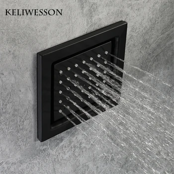 

Black Rainfall Shower Body Jets 130mm Spray Jet Brass 5 Inch Rain Sprayer Rotation Angle Wall Mounted Bath Accessories