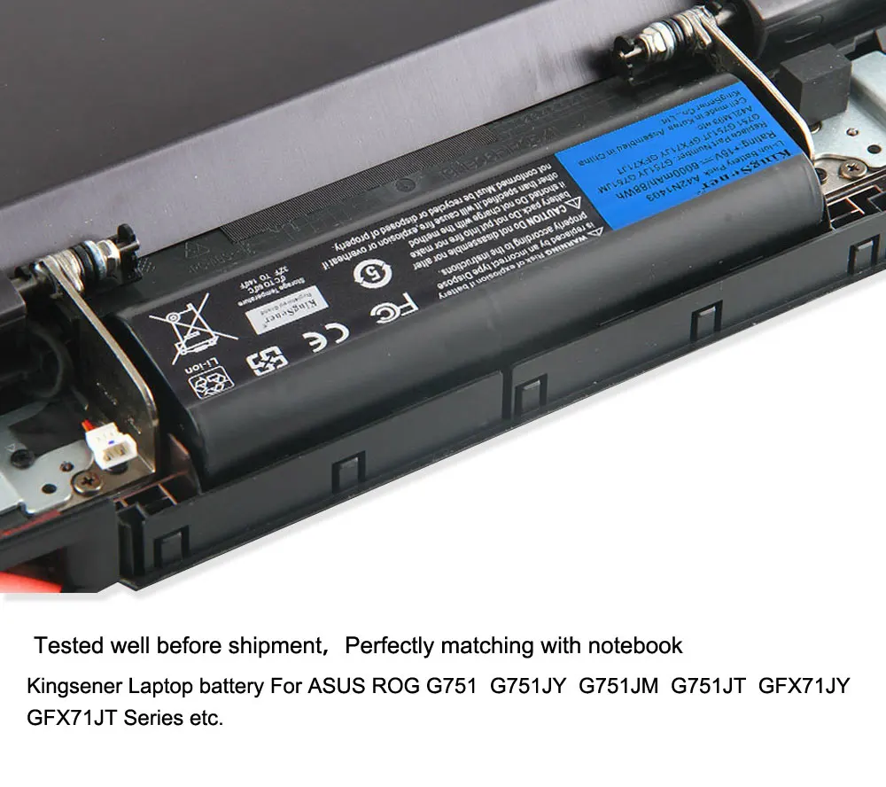 Kingsener-bateria do Portátil para Asus Rog 15v 6000mah A42n1403 G751 G751jy G751jm G751jt Gfx71 Gfx71jy Gfx71jt A42lm9h 88h Lm93 - Imagem 3