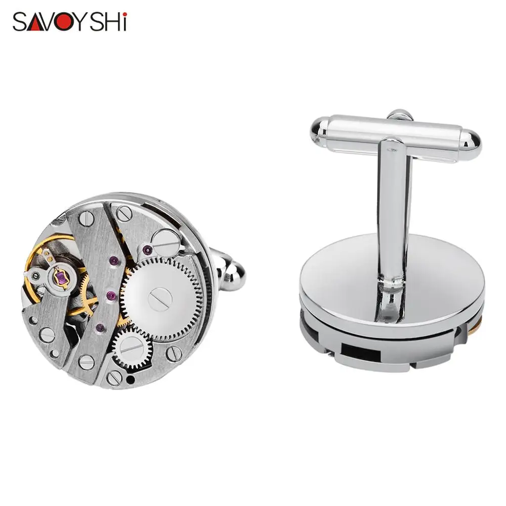 Boutons De Manchette Steampunk Mr.Van - Motif Mouvement De Montre, Laiton Vintage - Cadeau Homme élégant