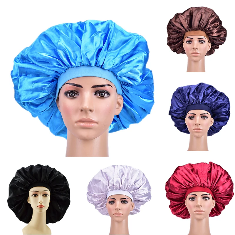 Extra Large Sleep Cap African Print Fabric Ankara Hair Bonnet Satin Lined Sleep Cap Night Hat Ladies Turban