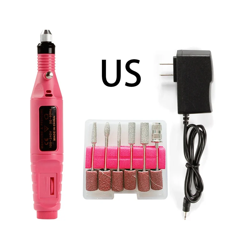 Acrylic Nail Drill USB Electric Apparatus for Manicure Gel Cuticle Remover Milling Drill Bits Pedicure Machine Nail Art Cutters - Цвет: GJ1451FUS