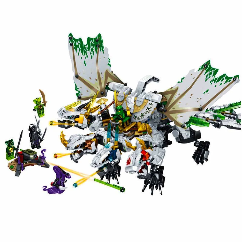 

Compatible legoinglys 1100pcs Ninja The Ultra Dragon Dragon Building Blocks Bricks Toys for Children Birthday Gift