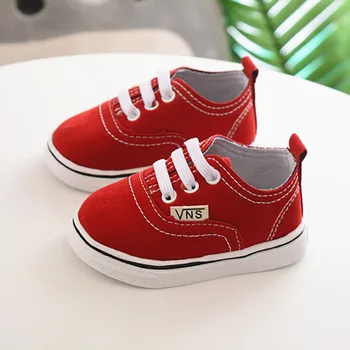 

Canvas Baby Shoes Fashion Letter Printed Crib Shoes Anti Slip Flat Toddler Shoes 9M-2T Kids Casual Shoes