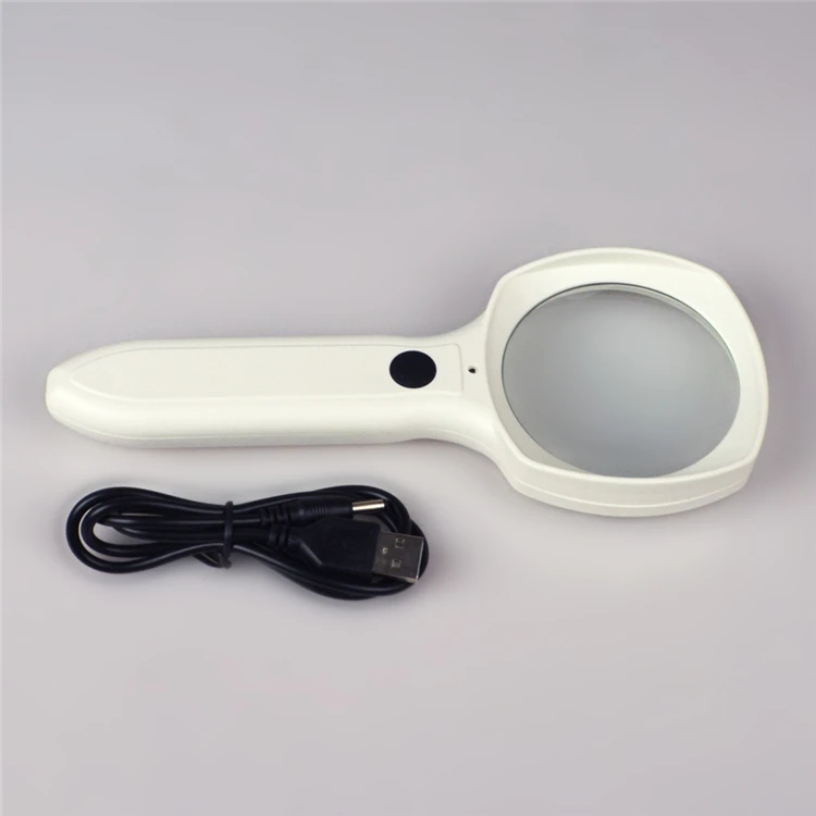 Handheld Magnification Reading Magnifier 4X Lenses,Reading HD Optical Enlargement Mirror for The Elderly Black