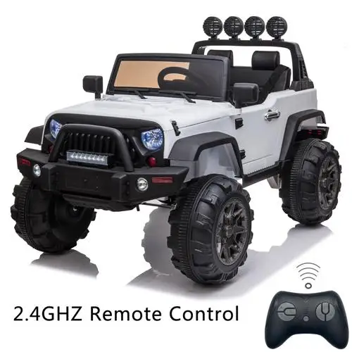 

12V Kids Ride On Car SUV MP3 2.4GHZ Remote Control LED Lights White