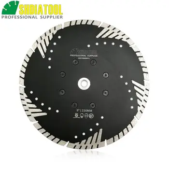 

Diameter 9" Diamond disc for Granite concrete masonry M14 230MM Hot pressed Diamond turbo Blade with Slant protection teeth