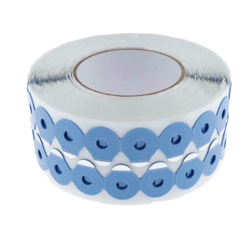 

1000Pcs Optical Lens Edging Anti-Slip Blocking Pad Sticker Double-Sided Blue