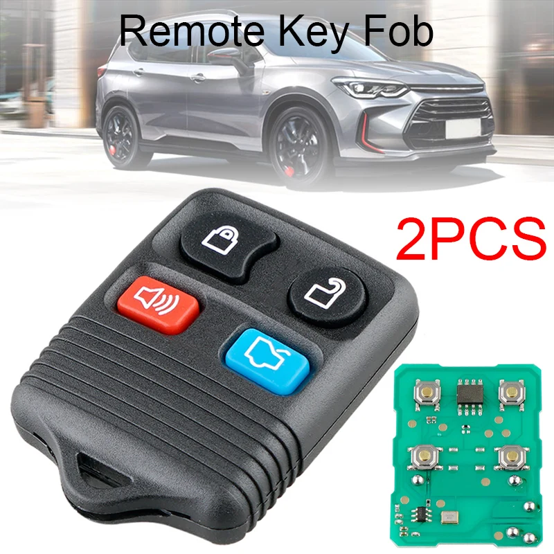 2pcs 4 Buttons Car Keyless Replacement Remote Key Fob CWTWB1U212 CWTWB1U331 GQ43VT11T CWTWB1U345 Key Replacement Fit for Ford 2pcs car keyless option replacement keyless entry remote control key fob clicker transmitter 3 button cwtwb1u345 315mhz