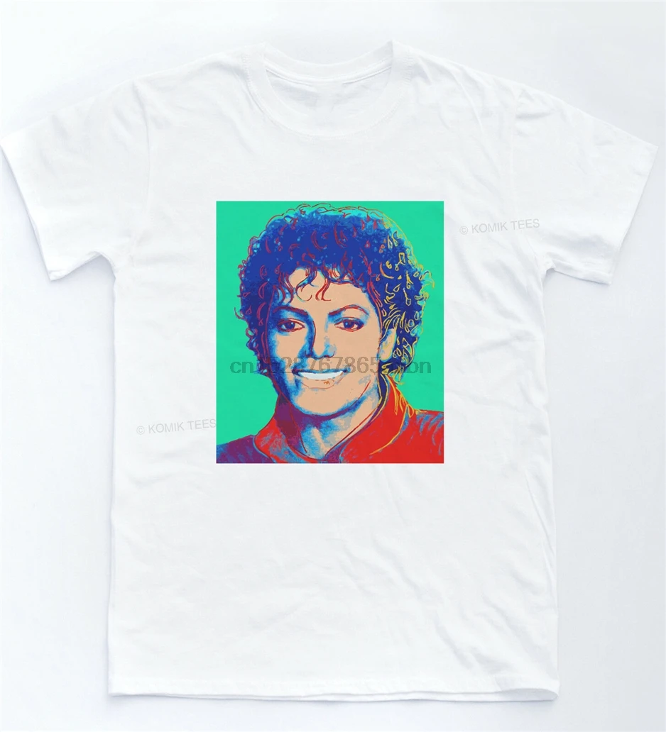 Майкл Джексон Поп Арт футболка 80S Ретро Рок триллер стиль Motown Music Tee 2Xl 25Xl | Мужская