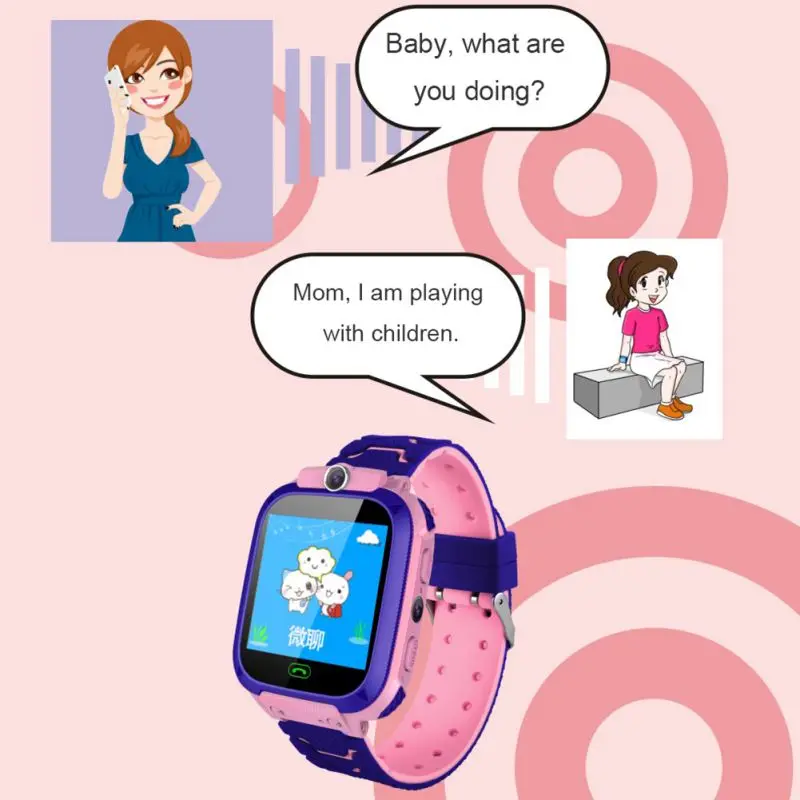 Junge Mädchen Neue Kinder's Smart Wasserdichte Uhr Anti-verloren Kid Armbanduhr GPS Positioning SOS