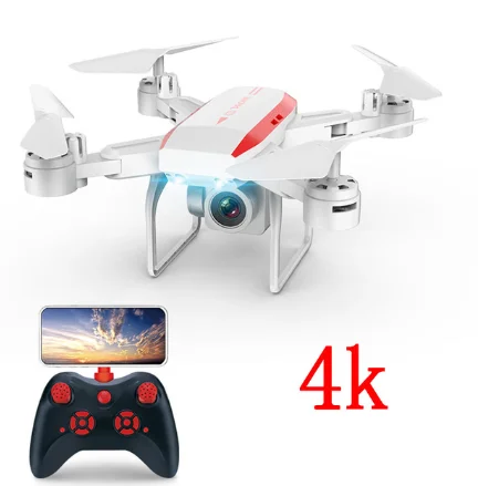 White-4K KY606D Дрон 4k HD аэрофотосъемка 1080p четырехосный самолет 20 минут полета давление воздуха парение ключ взлет Rc вертолет - Цвет: White-4K