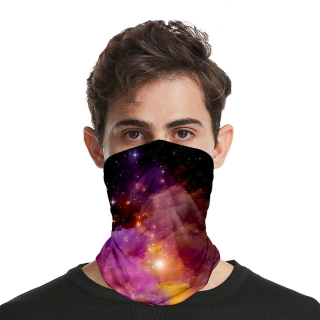 stars color seamless headscarves for men and women with ice silk sunscreen bib mask multi-functional sports magic headscarve