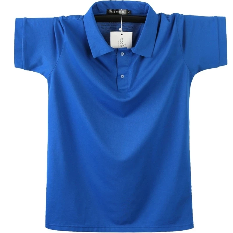 Men plus size Summer Shirts 7xl 8XL 9XL 10XL 12XL 14xl 15XL cotton short sleeve tees loose 58 60 64 66 68 casual shirt tops Blue