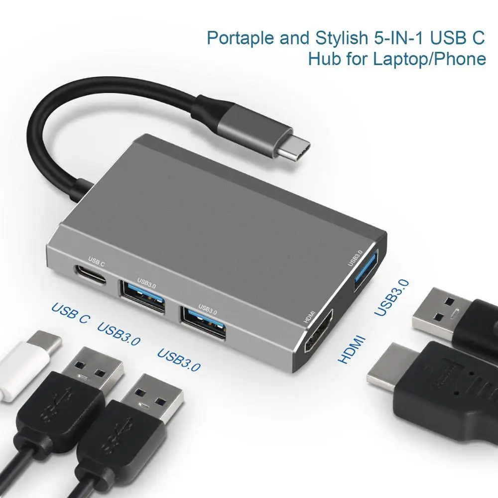 Адаптер конвертер AIREACH USB HDMI type c Hdmi mac 3 1 to hdmi HDMI/USB 0 C для Apple Macbook|Адаптеры Type-C| |