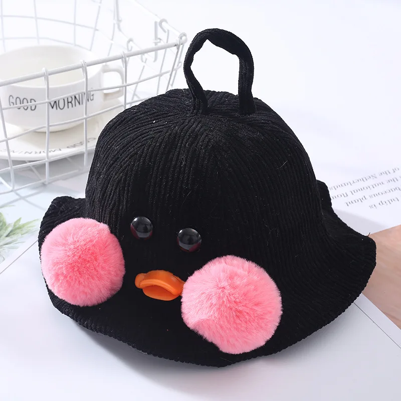 Kawaii Lalafanfan Панама шляпа милый кафе Мими утка Вельветовая детская шляпа применяется От 1 до 3 лет - Цвет: 6
