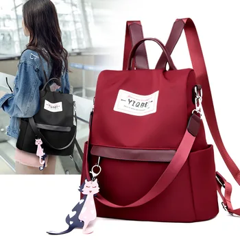 

Both Shoulders Package Woman 2019 All-match Tide Oxford Cloth A Bag In College Student Backpack