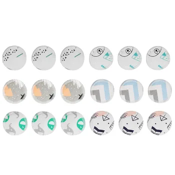 

12/18/24pcs Washable Easy To Use Home For Eye Durable Makeup Remove Pad Women Facial Cleaning Reusable Cartoon Print Skin Care