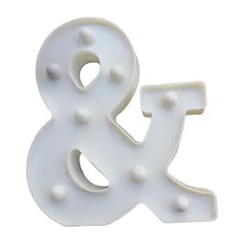 

English Letter Led Light Night Luminous Light Alphabet Number Battery Lamp Romantic Wedding Decoration Light