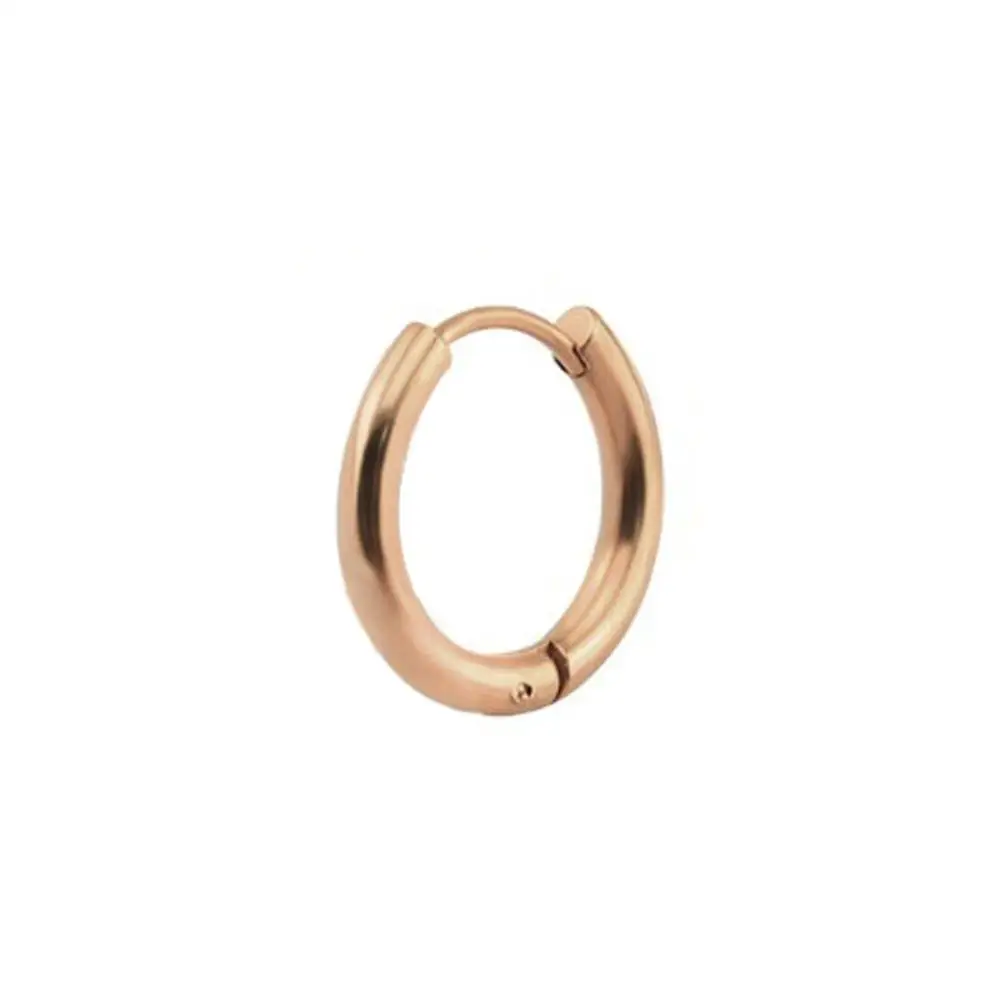 rose gold 1 шт., круглые серьги из титановой стали, кольца для женщин и мужчин, унисекс, серьги-кольца, летние новые модные кольца из розового золота высокого качества - Окраска металла: rose gold