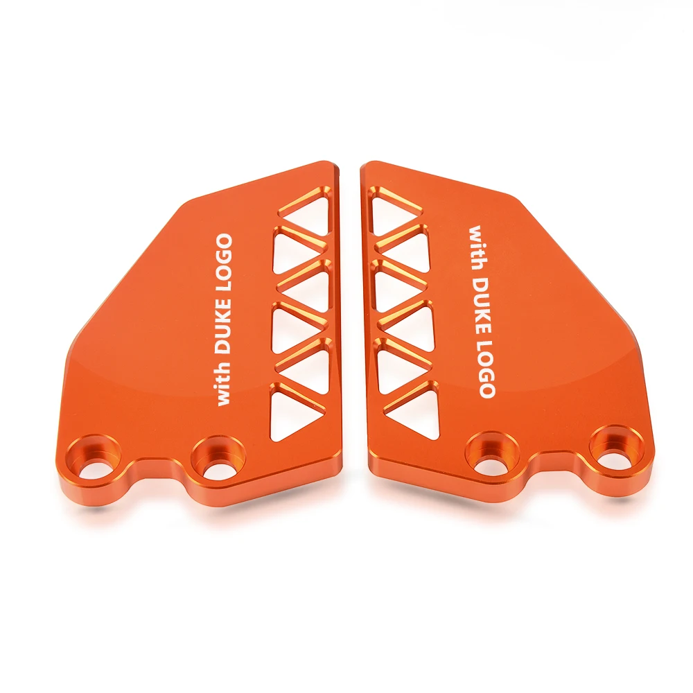 OR-B-2-DUKE LOGO Для KTM duke DUKE125 DUKE 250 390 мотоцикла с ЧПУ Передняя и задняя пяточная Защитная крышка 125 DUKE 250 390 duke - Цвет: OR-B-2-DUKE LOGO