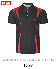 WAMNI Tennis Fashion Polo 3D рубашка Спортивная рубашка с отворотами плюс размер брендовые футболки-поло одежда футболки Топы Прямая поставка