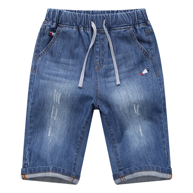 Boys Jean Shorts Summer Design Printing Embroidery Lattice Kids Denim Shorts For Teen Boys 2-14Years Wear,boys shorts,kids denim shorts