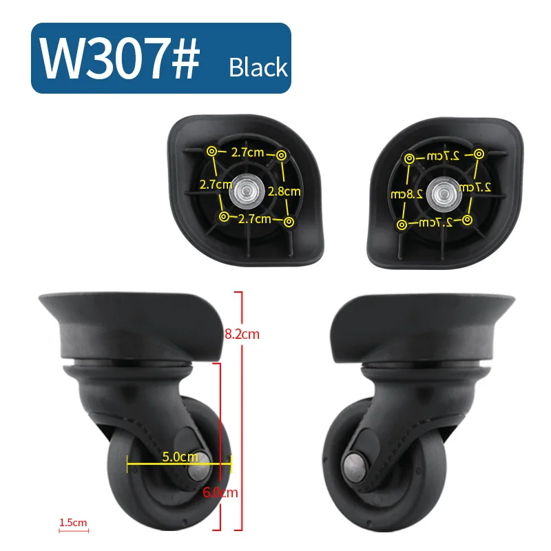 New Fashion Suitcase Replacement Luggage Mute Wear-resistant Wheel Accessories Trolley Case Parts Detachable Luggage Part Caster