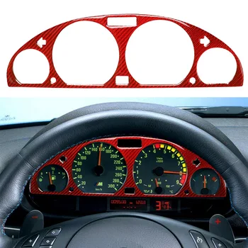 

Car Styling Car Dashboard Decor Sticker Trim Red Carbon Fiber Stickers For BMW E46m3 1998-2005 Interior Accessories