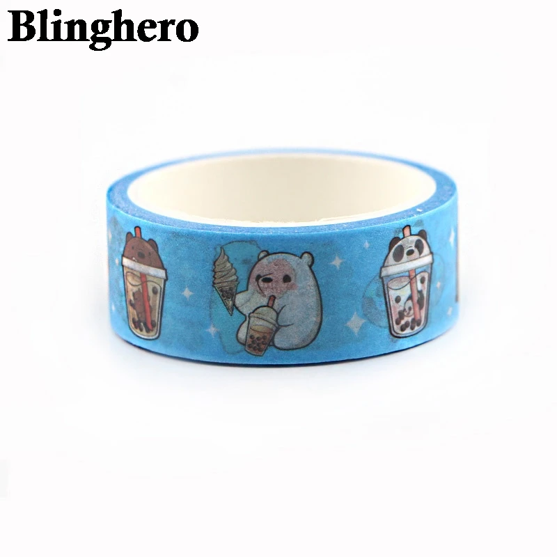 CA446 Wholesale 20pcs/lot We Bare Bears Kawaii Washi Tape Japanese Paper Masking Tape Tapes Stickers Decor Stationery Tape