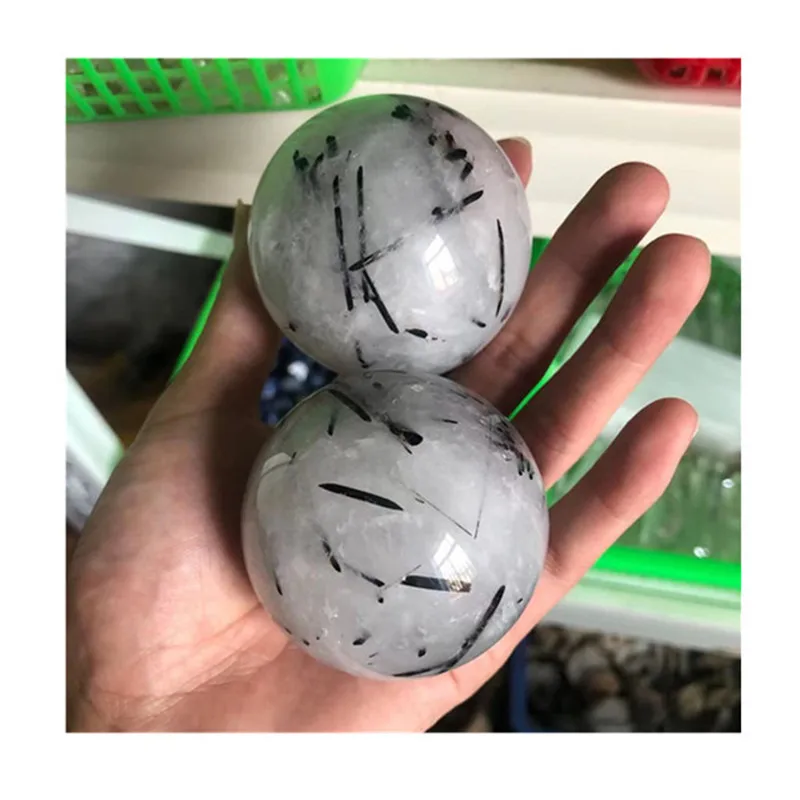 

Natural Black Tourmaline Ball Crystal Healing Gemstone For Decoration