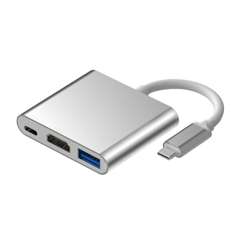 Type C-HDMI USB 3.0 Ранкман Тип C USB C к HDMI 4 к тип-c USB-C USB 3,0 конвертер концентратор адаптер для Macbook Chromebook samsung S8 9 10 huawei P20 30 - Цвет: Type C-HDMI USB 3.0