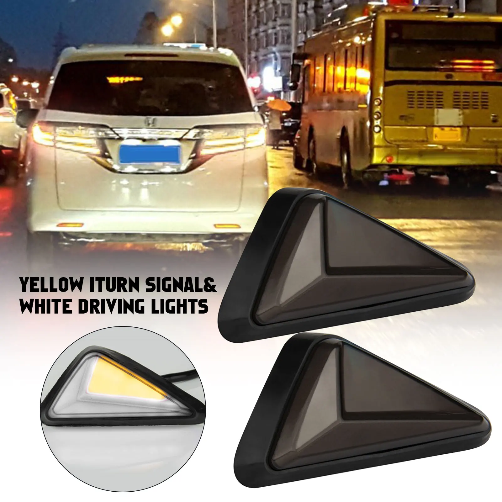 MotorcycleTurningSignalsLightTriangleFlushMountWaterproof