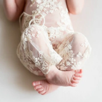 

Newborn Infant Baby Lace Romper Jumpsuit Clothes Photo Photography Prop Outfits