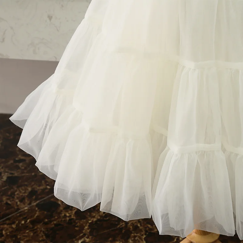 Women's Organza Skirts Crinoline Bridal Petticoat Wedding Underskirt