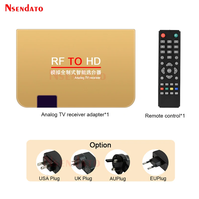 RF To HD All Standard Converter HD To Radio Frequency Signal RF to HD Transmitter Signal Analog TV Receiver Adapter for TV