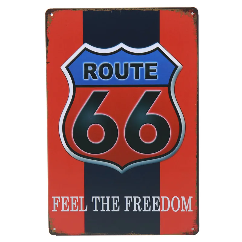 30X20 см US Route 66 плакат Настенные стикеры Паб Бар украшения гаража домашний декор мотоцикл пластина Олово Знаки табличка Металл Винтаж H17 - Цвет: S