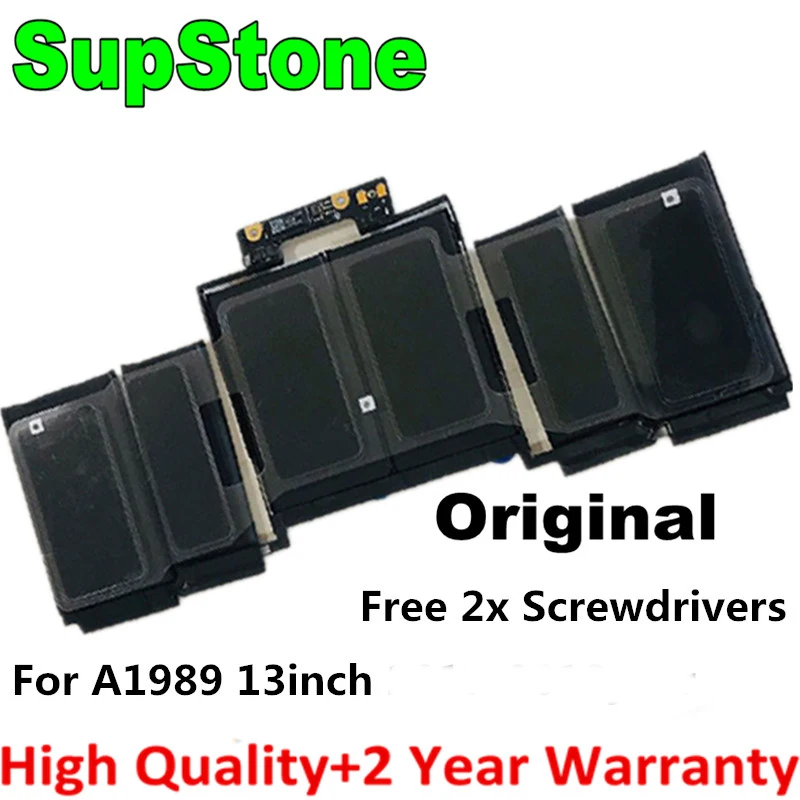 Supstone Genuine Original A1964 Laptop Battery For Apple Macbook Pro A1989 13" 2018-2019 Emc3214 Emc3358 020-02497 Mr9Q2Ll/A