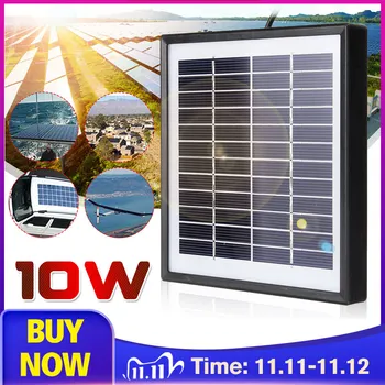 

12V 10W Polysilicon Solar Panel Battery Charger for Street Light Outdoor Light Surveillance Camera Car RV Boat