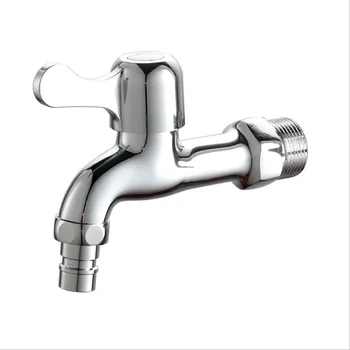

G3/4 Brass Lengthen Washing Machine Faucet Single Cold Quick Open Bathroom Mop Pool Tap Wall Mounted Balcony Bibcock