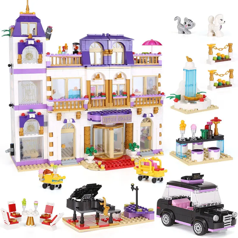 

In Stock 01045 Friends Series Heartlake Grand Hotel Model Building Bricks Blocks Emma Stephanie Toys Girls Compatible With 10547